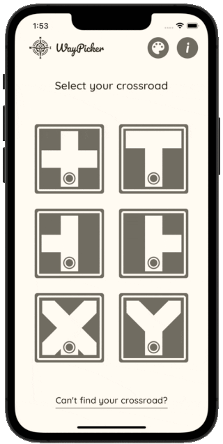 Iphone with WayPicker app